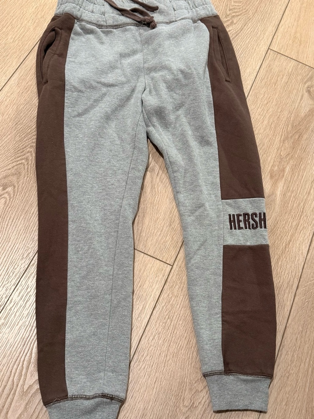 Hershey Two-Tone Gray & Brown Colorblock Jogger Pants
